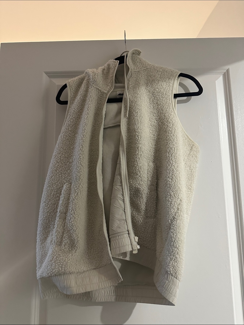Avia Cream Sherpa Zip Vest